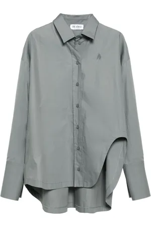 The Attico Femme, Blouses et Chemises, Gris, Taille: 36 FR Chemise Grise en Tissu Parachute