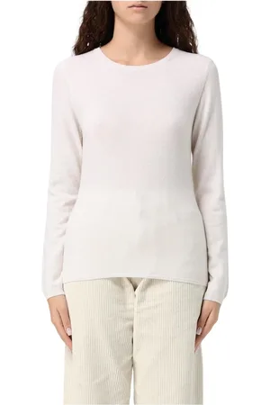 Allude Femme, Pulls, Blanc, Taille: 42 FR Pull col rond en cachemire blanc