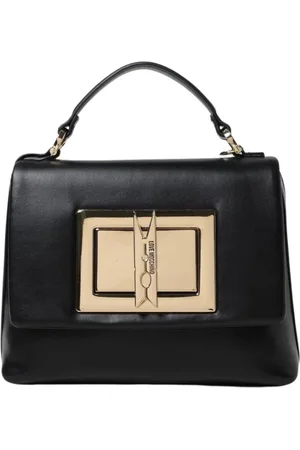 Moschino Femme, Sacs, Noir, Taille: ONE Size Mini Sac à Main en Cuir Noir avec Fermeture Magnétique