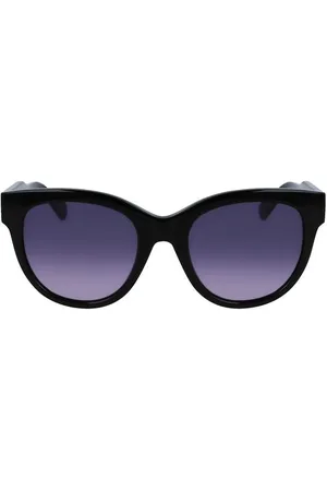 Liu Jo Homme, Accessoires, Noir, Taille: ONE Size Lunettes de Soleil en Acétate Noir avec Détails Contrastés