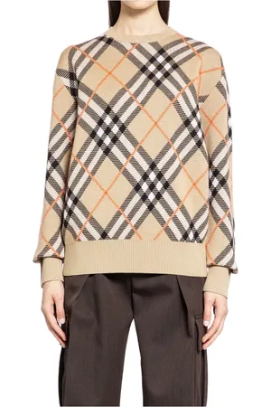 Burberry Femme, Pulls, , Taille: 36 FR Pull en mélange de laine à carreaux
