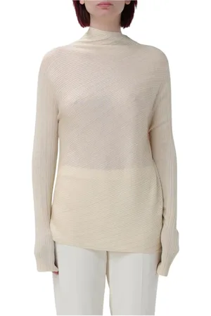 THEORY Femme, Pulls, , Taille: 40 FR Pull à Col Montant en Tricot Côtelé