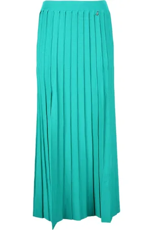 Patrizia Pepe Femme, Jupes, Bleu, Taille: 38 FR Jupe Longue en Tricot Fermeture Élastique
