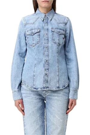 Diesel Femme, Blouses et Chemises, Bleu, Taille: 42 FR Chemise Denim Classique pour Femmes