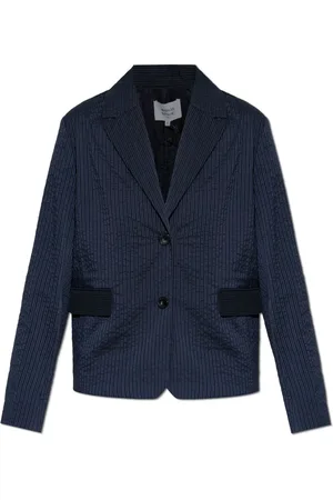 Maison Kitsuné Femme, Vestes, Bleu, Taille: 42 FR Blazer à rayures avec motif à rayures
