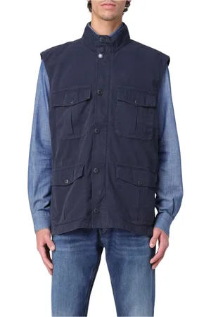 Barbour Homme, Vestes, Bleu, Taille: M Gilet utilitaire vert avec plusieurs poches