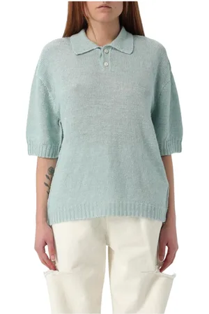 Maison Margiela Femme, Pulls, Vert, Taille: 36 FR Polo Vert Tricoté