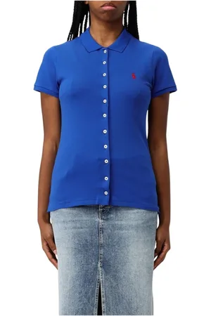Ralph Lauren Femme, Blouses et Chemises, Bleu, Taille: 42 FR Polo Blanc Classique pour Femmes