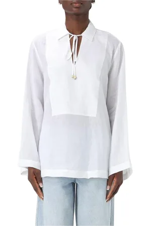 Michael Kors Femme, Blouses et Chemises, Blanc, Taille: 36 FR Chemise Blanche à Boutons