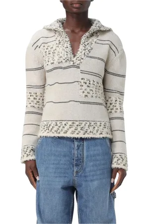 Bottega Veneta Femme, Pulls, Gris, Taille: 38 FR Pull Polo à Rayures