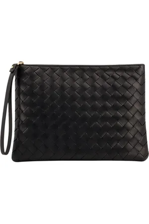 Bottega Veneta Femme, Sacs, Noir, Taille: ONE Size Pochette en cuir noir