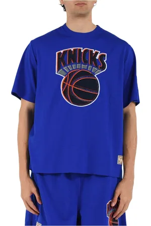 Purple Brand Homme, Tops, Bleu, Taille: XL T-shirt NY Knicks en Mesh Brodé