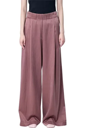 DRIES VAN NOTEN Femme, Pantalons, Rouge, Taille: 38 FR Pantalon élastique doux avec poches