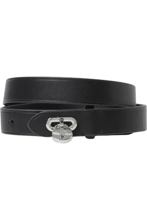 Ralph Lauren Femme, Accessoires, Noir, Taille: L Ceinture en Cuir Noir Classique