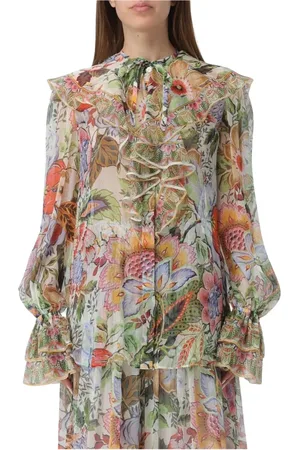 Etro Femme, Blouses et Chemises, Multicolore, Taille: 36 FR Élégante Blouse Florale avec Manches à Volants