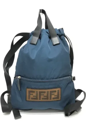 Fendi Femme, Pre-owned, Bleu, Taille: ONE Size Pre-owned Tissu sacs-fendi