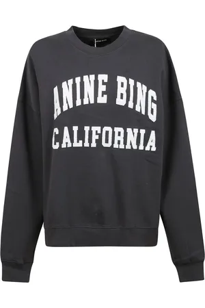 ANINE BING Femme, Sweatshirts et sweats à capuche, Noir, Taille: 36 FR Sweat en Coton Vintage Modèle Miles