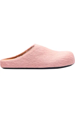 Marni Femme, Chaussures, Rose, Taille: 38 EU Sabots Mules en Poil de Veau Bout Rond