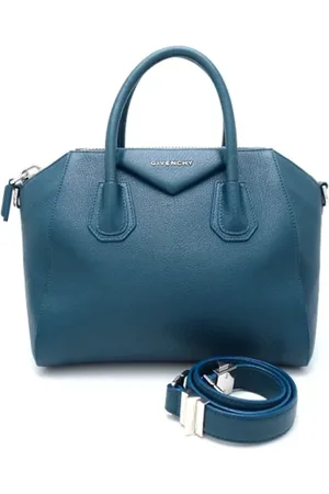 Givenchy Femme, Pre-owned, Bleu, Taille: ONE Size Pre-owned Cuir sacs-main