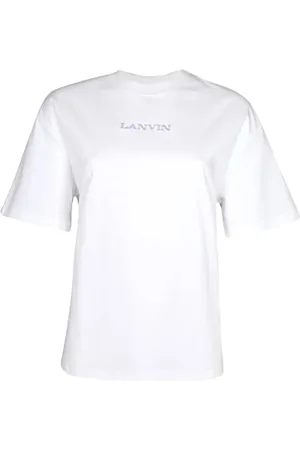 Lanvin Femme, Tops, Blanc, Taille: 38 FR T-shirt Casual en Coton pour Homme