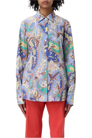 Etro Femme, Blouses et Chemises, Multicolore, Taille: 36 FR Chemisier en soie à imprimé papillon