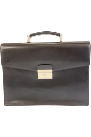 Prada Homme, Pre-owned, Brun, Taille: ONE Size Pre-owned Cuir sacoches-mallettes