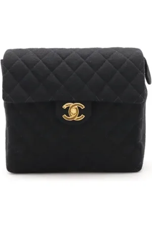 CHANEL Femme, Pre-owned, Noir, Taille: ONE Size Pre-owned Coton sacs-dos