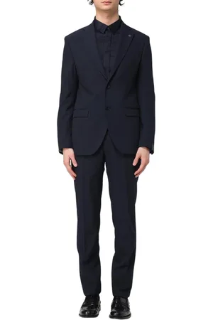 Manuel Ritz Homme, Costumes, Bleu, Taille: M Costume Bleu à Deux Boutons