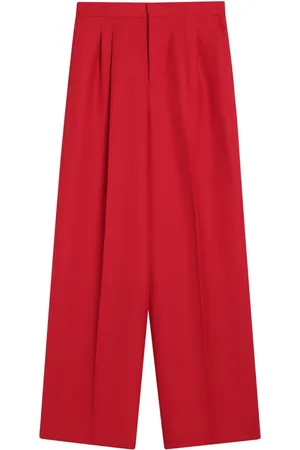 Ami Femme, Pantalons, Rouge, Taille: 40 FR Pantalon coupe droite