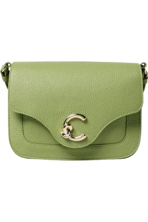 Coccinelle Femme, Sacs, Vert, Taille: ONE Size Sac bandoulière en cuir vert