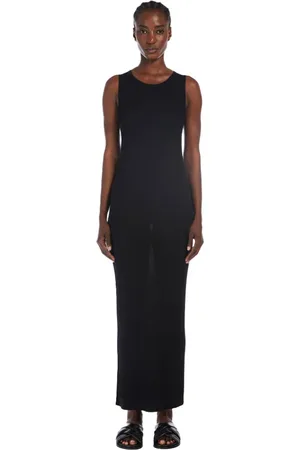 Max Mara Femme, Robes, Bleu, Taille: 40 FR Robe Sans Manches Côtelée