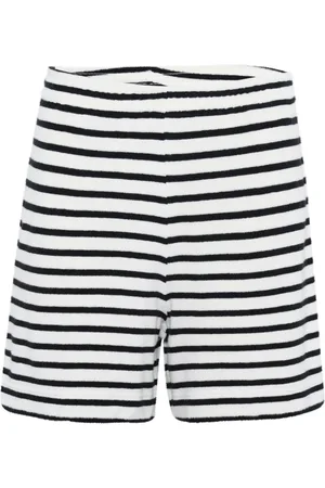 Part Two Femme, Shorts, Noir, Taille: 36 FR Shorts Rayés et Culottes