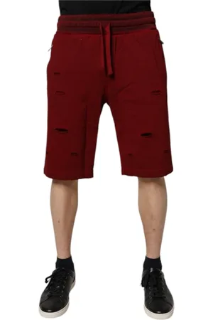 Dolce & Gabbana Homme, Shorts, Rouge, Taille: L Bermuda en Coton Bordeaux pour Homme Sweatshorts