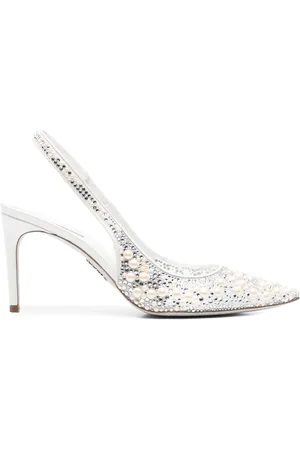 RENE CAOVILLA Femme, Chaussures, Blanc, Taille: 39 EU Escarpins blancs à bout pointu