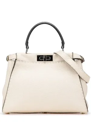 Fendi Femme, Pre-owned, Blanc, Taille: ONE Size Pre-owned Cuir sacs-fendi