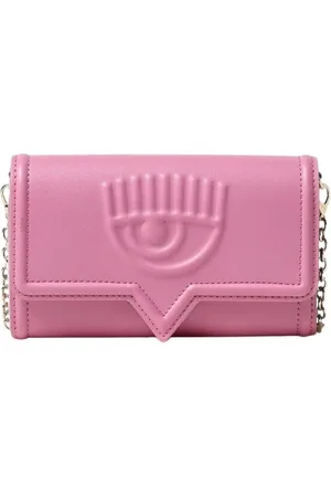 Chiara Ferragni Femme, Sacs, Rose, Taille: ONE Size Mini Sac Fuchsia avec Chaîne Portefeuille
