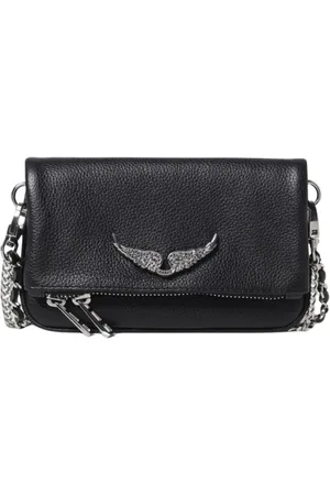 Zadig & Voltaire Femme, Sacs, Gris, Taille: ONE Size Sac Bandoulière Chic avec Chaîne