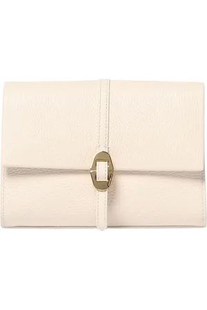 Coccinelle Femme, Sacs, Blanc, Taille: ONE Size Portefeuille en cuir avec fermoir à boucle