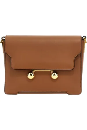 Marni Femme, Sacs, Brun, Taille: ONE Size Élégant Sac Pochette en Cuir