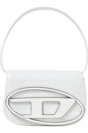 Diesel Femme, Sacs, Blanc, Taille: ONE Size Sac à bandoulière logo ovale