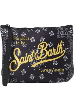 MC2 SAINT BARTH Femme, Sacs, Noir, Taille: ONE Size Bandana Print Clutch Sac