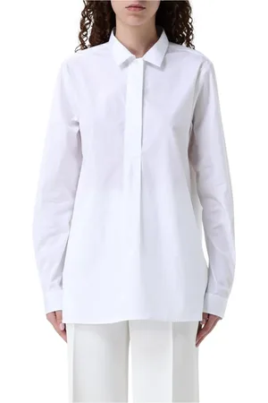 FAY Femme, Blouses et Chemises, Blanc, Taille: 38 FR Chemisier Blanc Col Popeline