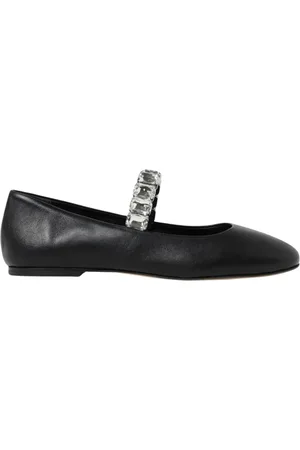 Casadei Femme, Chaussures, Noir, Taille: 37 EU Élégantes Crystal Ballerina Flats