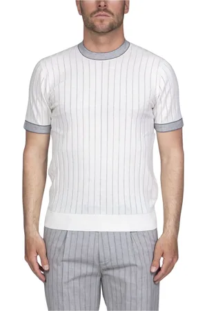 Paolo Pecora Homme, Pulls, Blanc, Taille: L Pull Col Rond Crème Style Homme