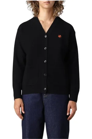 Kenzo Femme, Pulls, Noir, Taille: 42 FR Pull en Laine Noire à Col Rond