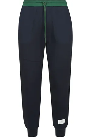 Thom Browne Homme, Pantalons, Bleu, Taille: M Pantalons de survêtement à blocs de couleur en boucle brossée