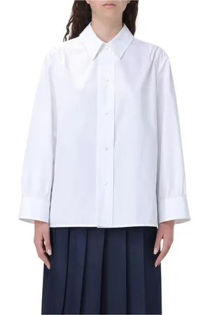 Jil Sander Femme, Blouses et Chemises, Blanc, Taille: 38 FR Chemise Blanche en Popeline de Coton