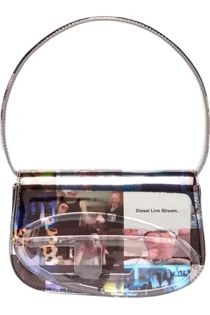 Diesel Femme, Sacs, Multicolore, Taille: ONE Size Pochette Colorée avec Impression Collage