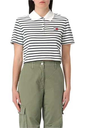 Tommy Hilfiger Femme, Tops, Blanc, Taille: 40 FR Polo Classique avec Logo Brodé