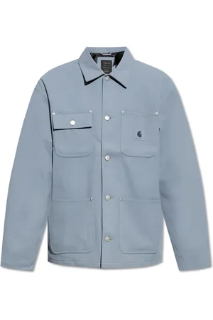 Carhartt Homme, Vestes, Bleu, Taille: M Manteau Michigan en suède